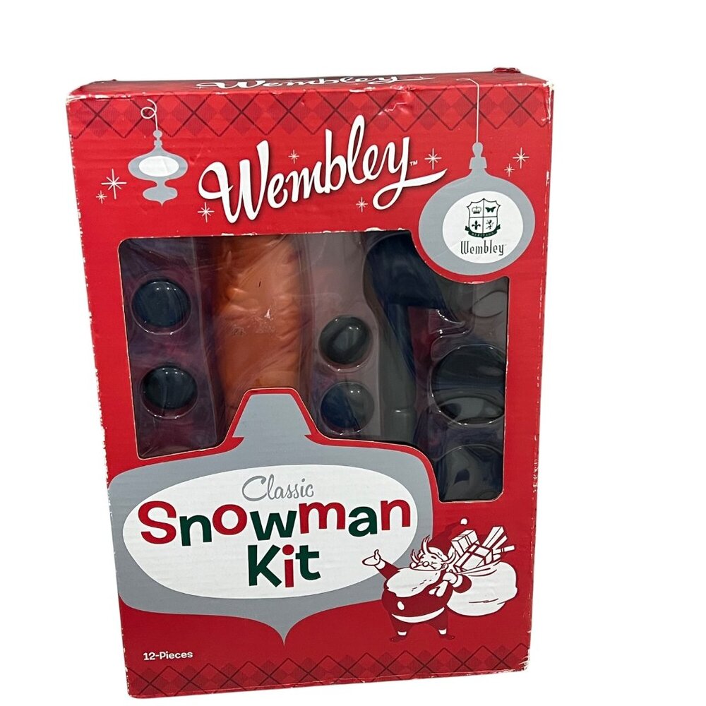 Wembley Classic Snowman Kit 12-Piece Holiday Decoration Set